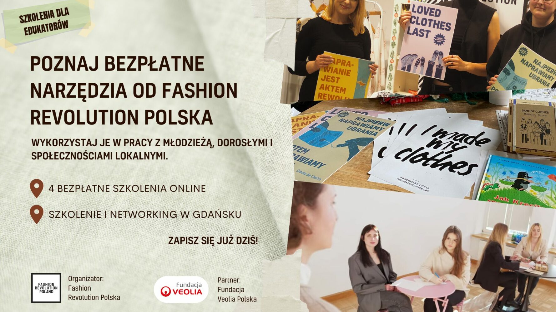 Szkolenia dla animatorów i nauczycieli od Fashion Revolution Polska