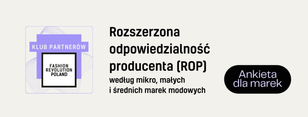 Rozszerzona odpowiedzialność producenta (ROP) według mikro, małych i średnich marek modowych